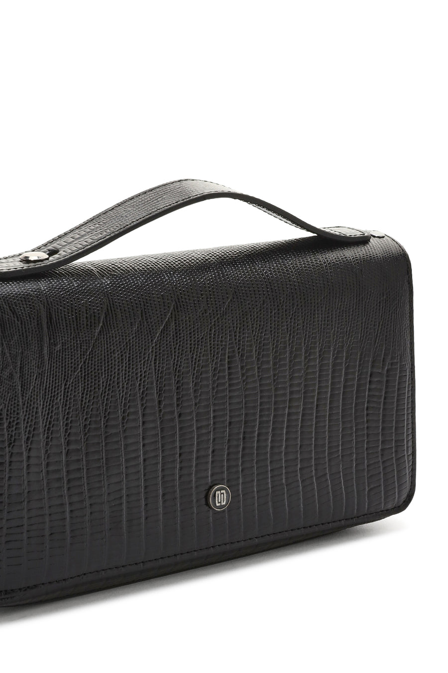 Men's Black Patterned Leather Wallet