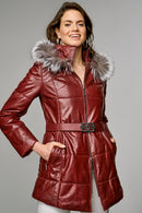 St Moritz Women's Leather Jacket | Derimod