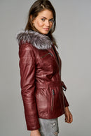 Juliette Women's Leather Jacket | Derimod