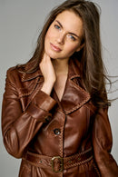 New Modesta Women's Leather Jacket | Derimod