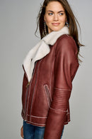 Amanda Women's Leather Jacket | Derimod