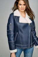 Amanda Women's Leather Jacket | Derimod