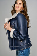 Amanda Women's Leather Jacket | Derimod