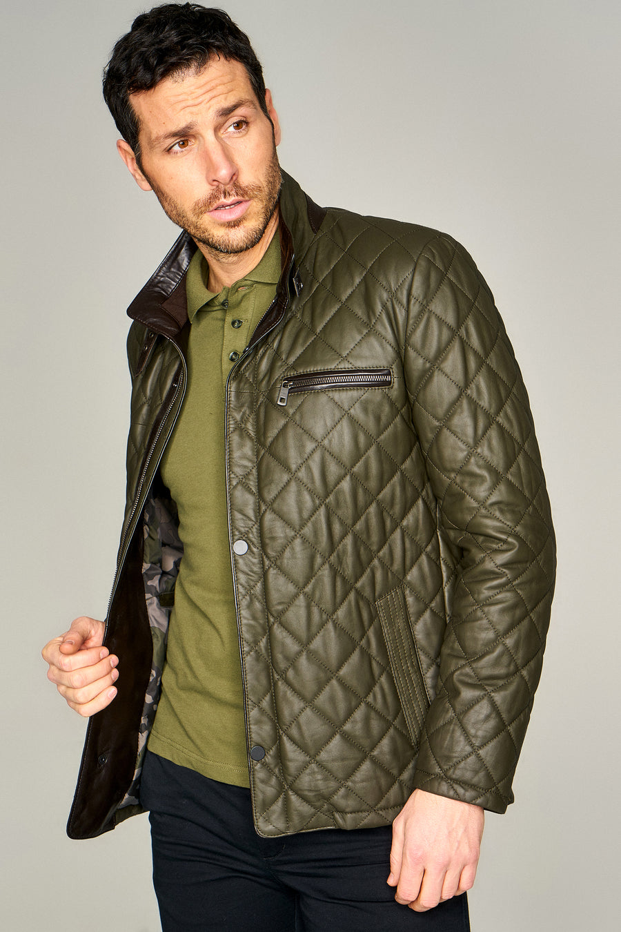 Rivolli Men's Leather Jacket 15WGD6166DN | Derimod