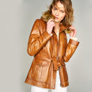 Carla Women's Leather Jacket | Derimod