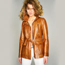 Carla Women's Leather Jacket | Derimod