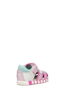 Geox Kız Bebek Beyaz B Sandal Iupidoo A - Synt + Mesh Bantlı Kumaş Sandalet | Derimod