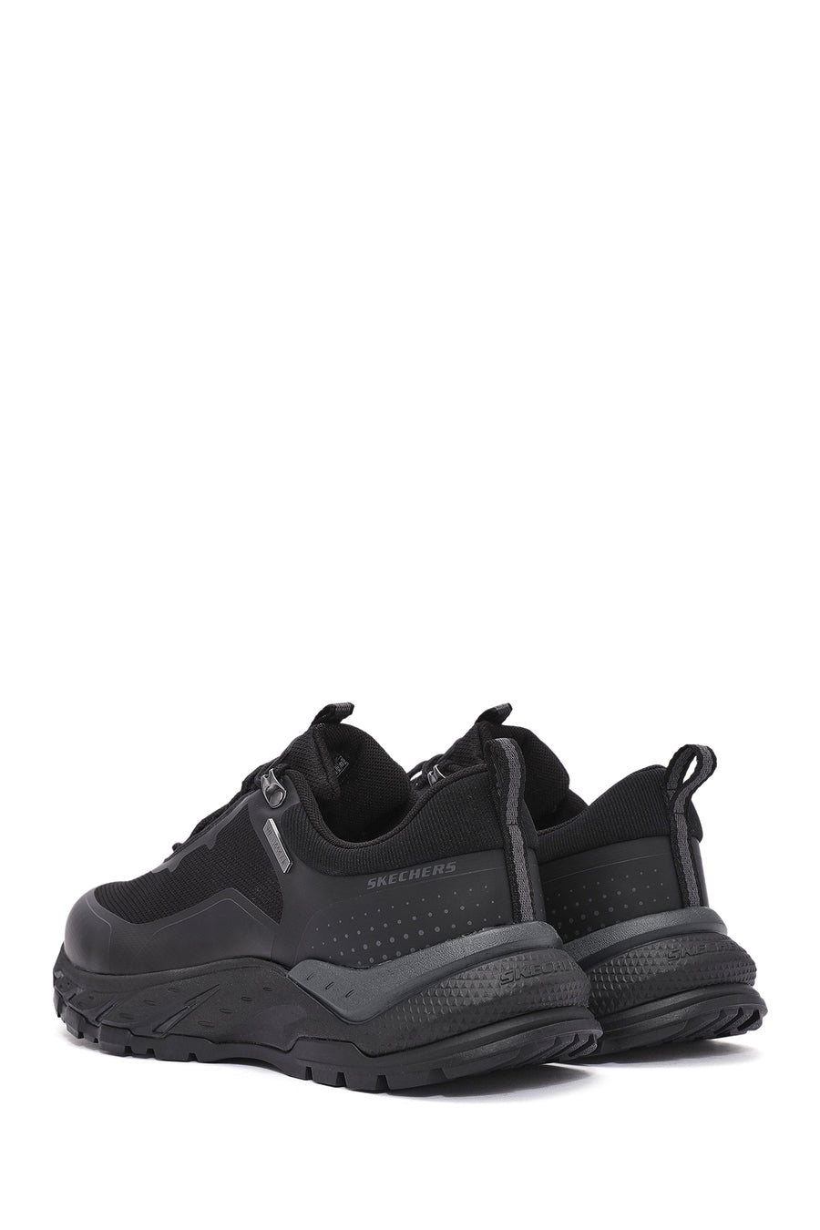 Skechers Men's Black Lace-Up Chunky Sole Sneakers