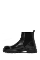 Male Black Leather Chelsea Boots | Derimod