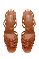 Woman Bronze Ankle-Buckle Thin-Heeled Sandal | Derimod