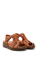 Kadın Taba Deri Comfort Sandalet | Derimod