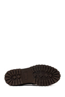 Woman Brown Thick-soled Suede Leather Masculine Loafer | Derimod