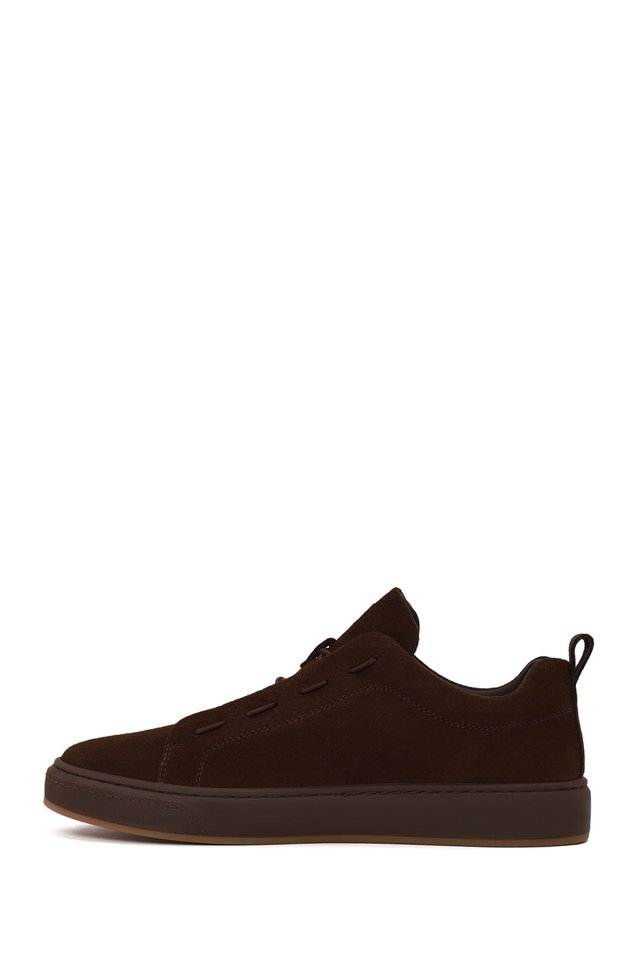 Erkek Kahverengi Kalın Tabanlı Süet Deri Sneaker