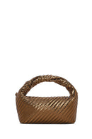 Women's Brown Long Strap Braided Mini Handbag | Derimod