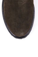 Zippered Women's Suede Boots | Derimod