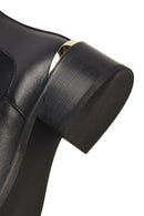 Woman Black Leather Chelsea Boots | Derimod