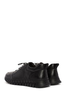 Derimod Fly Male Black Lace-Up Leather Casual Sneaker | Derimod