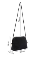 Women's Black Long Strap Quilted Patterned Crossbody Bag | Derimod