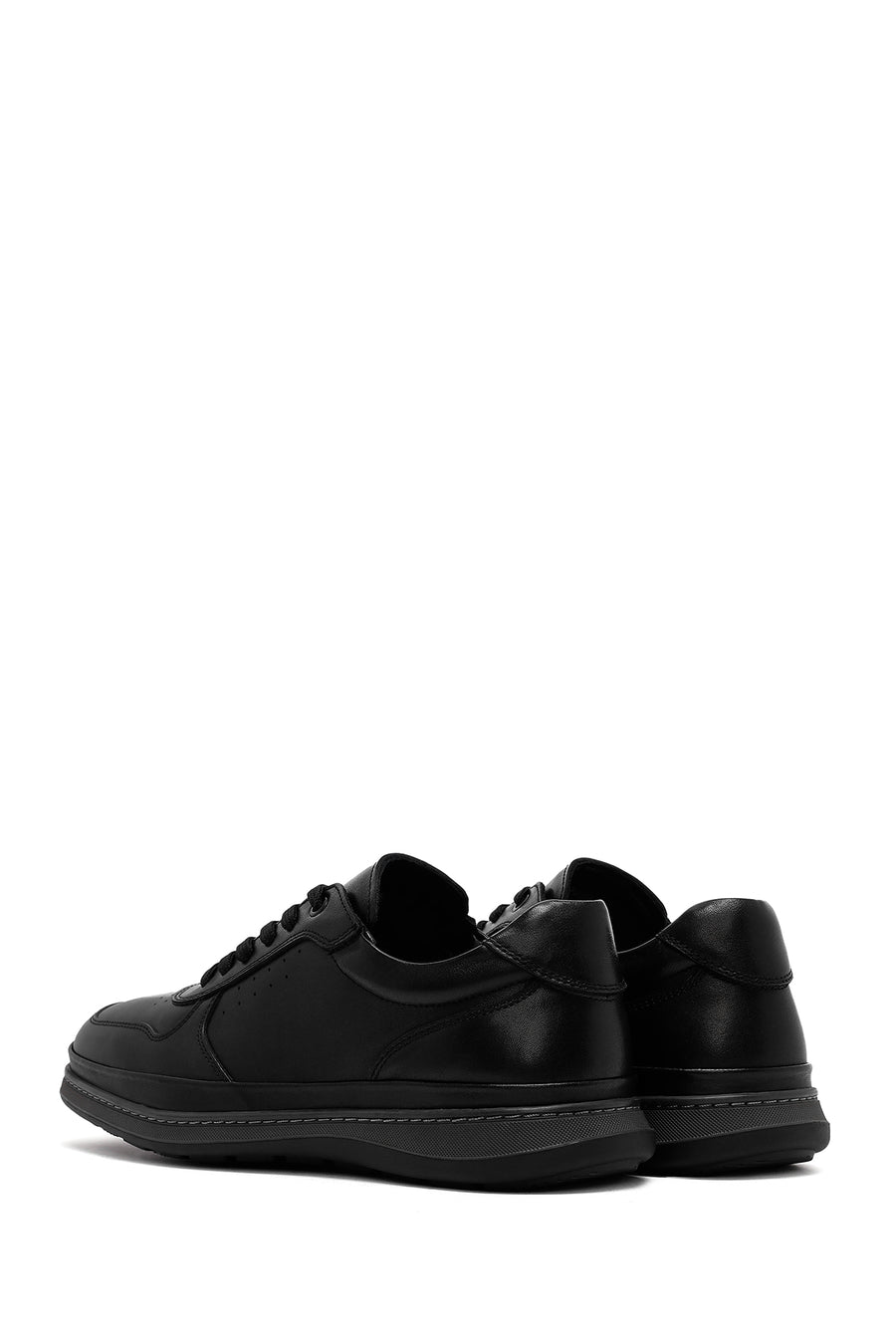Men's Black Lace-up Leather Casual Shoes