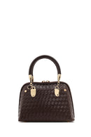 Woman Brown Long-Strap Knitted Classic Shoulder Bag | Derimod