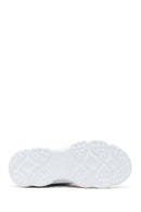 Women's White Lace-Up Thick Soled Sneaker | Derimod