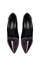 Woman Burgundy Thin Heel Patent Leather Leather Stiletto | Derimod