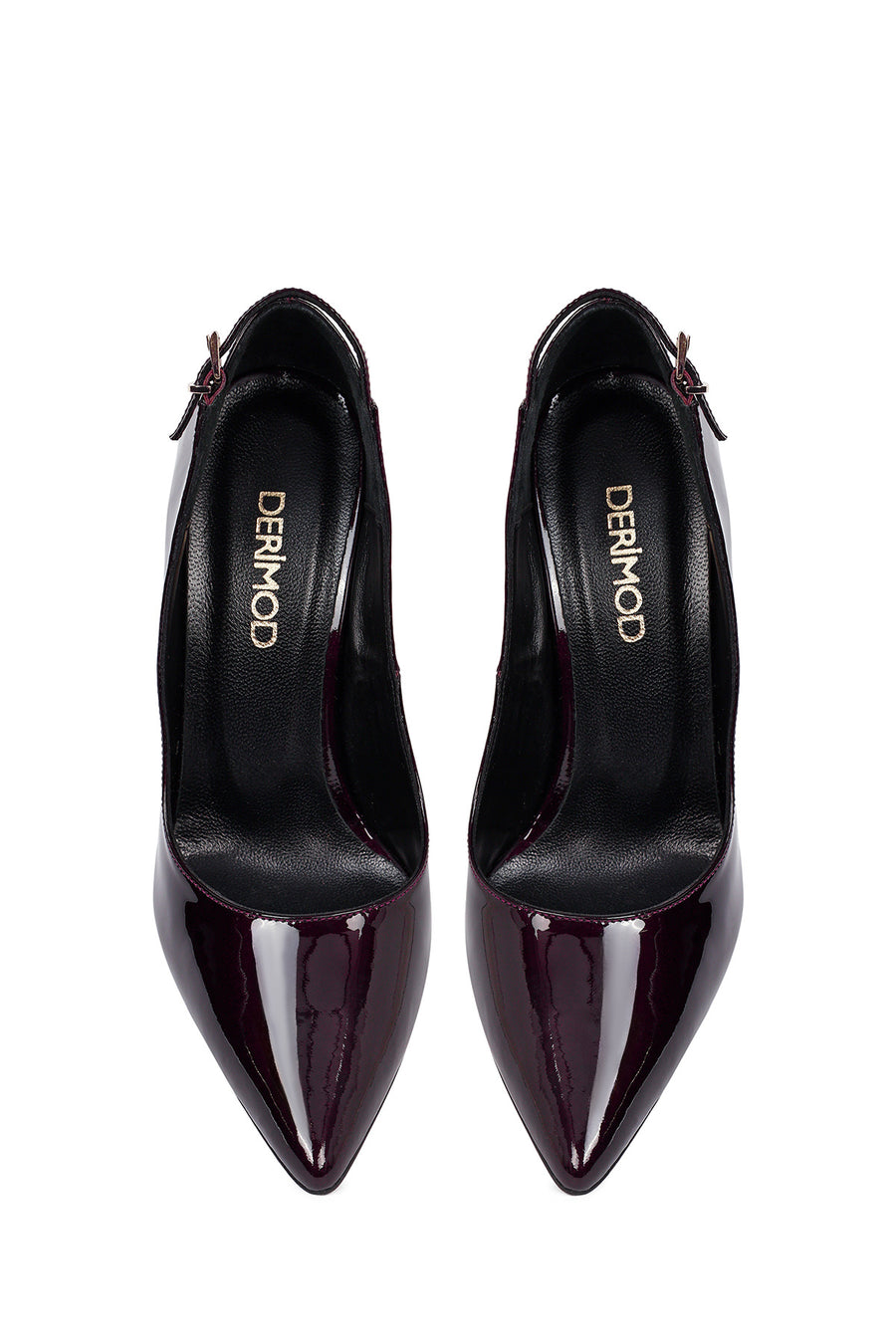 Woman Burgundy Thin Heel Patent Leather Leather Stiletto