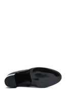 Women's Black Zippered Buckle Detailed Thick Heeled Leather Boots | Derimod
