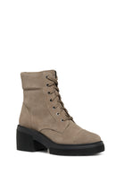 Geox Women's Mink D Spherica Ec15 Zippered Heeled Leather Boots | Derimod