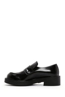 Kadın Siyah Rugan Deri Maskülen Loafer | Derimod