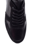 Men's Suede Detailed Leather Sneaker | Derimod