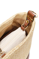 Women's Beige Straw Shoulder Bag | Derimod