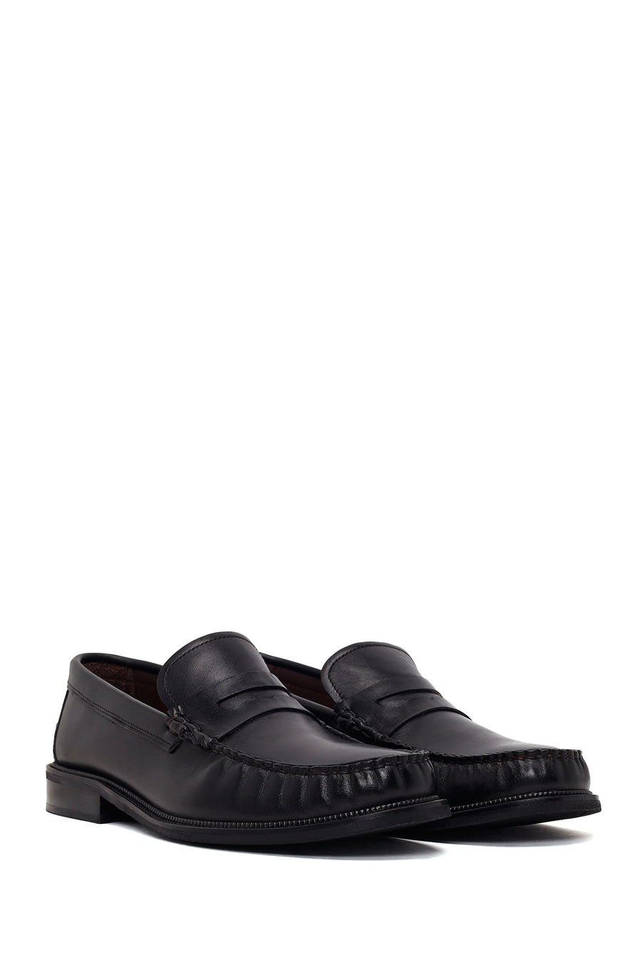 Male Black Leather Casual Loafer