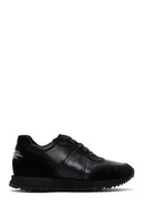 Men's Black Leather Suede Detailed Sneaker | Derimod