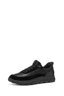 Geox Men Black U Spherica Plus A - Nappa+Suede Lace-Up Thick-Soled Suede Sneaker | Derimod