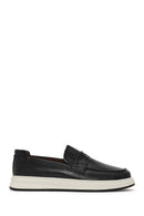 Men's Black Leather Casual Loafer | Derimod