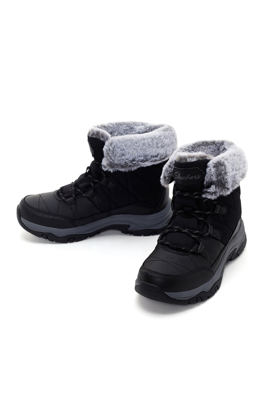 Skechers Women's Black Trego Thick Soled Boots