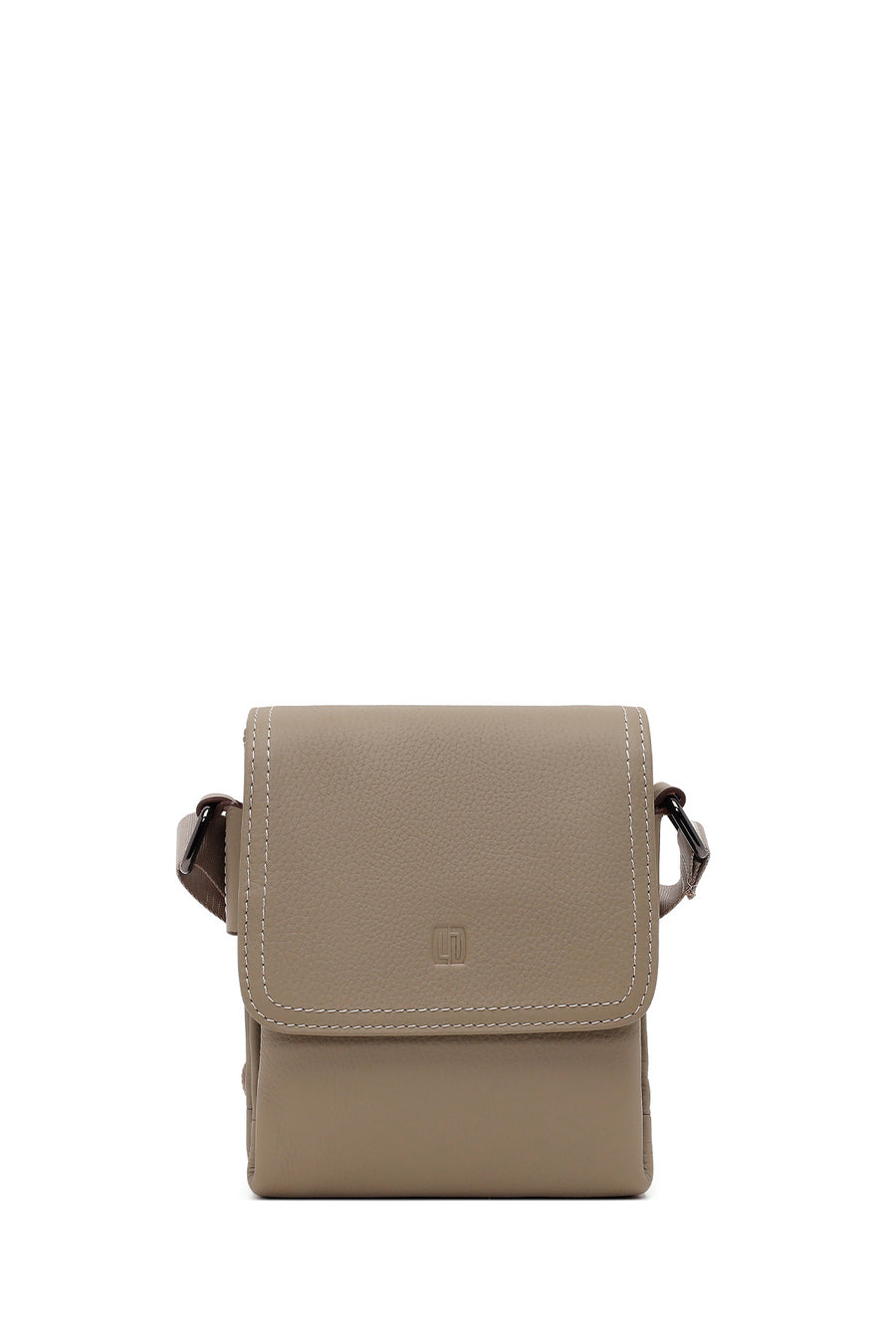Male Mink Long-Strap Leather Messenger Bag