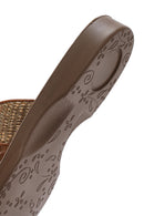 Women's Tan Straw Slippers | Derimod