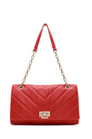 Women's Red Chain Strap Quilted Shoulder Bag | Derimod
