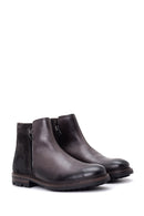 Men's Leather Boots with Suede Detail | Derimod