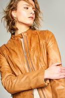 Nancy Women's Leather Jacket | Derimod