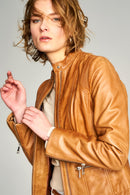 Nancy Women's Leather Jacket | Derimod
