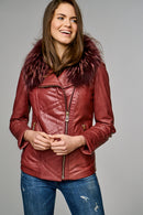 New Cortina Women's Leather Jacket | Derimod