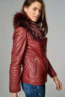 New Cortina Women's Leather Jacket | Derimod