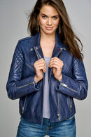 Kayra Women's Leather Jacket | Derimod