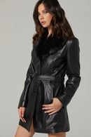 New Alexandra Women's Leather Jacket | Derimod