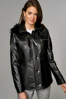 Veronica Women's Leather Jacket | Derimod