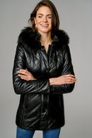 Nadine Women's Leather Jacket | Derimod