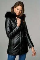Nadine Women's Leather Jacket | Derimod